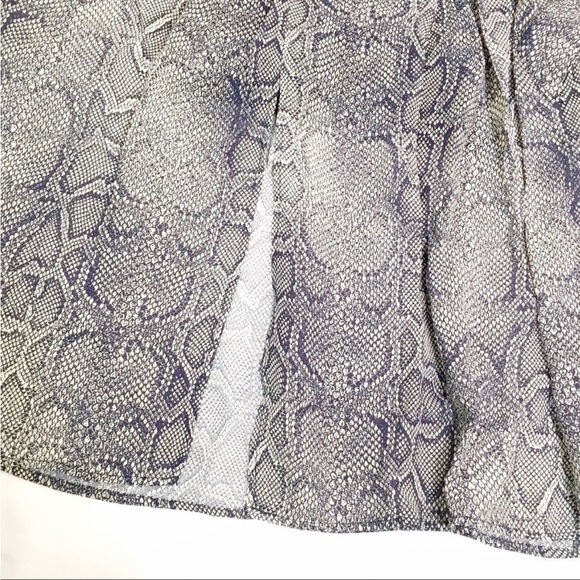 Maeve Anthropologie Skirt Annette Snake Print Midi Tie Waist Grey Animal Plus 16 - Picture 5 of 8